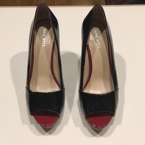 Shoes, black with a touch of red and gray